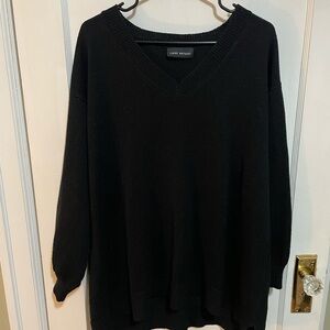 Lane Bryant Classic Black Knit Top Size Large